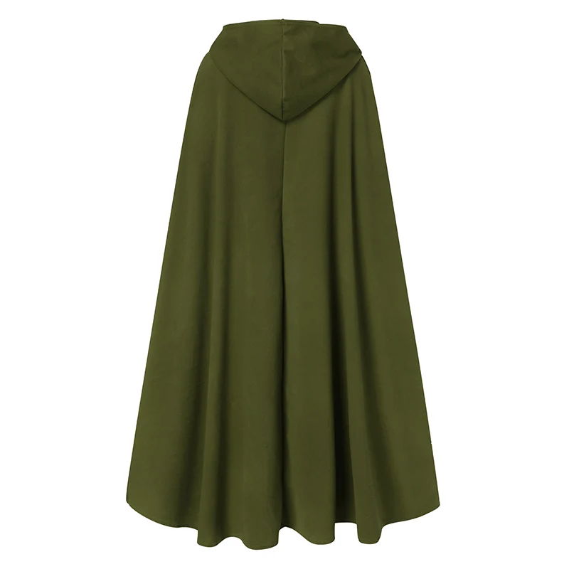 Fashion Long Cape Cloak ZANZEA Women Hooded Wool Blend Cloak Coat Autumn Hoodies Poncho Warm Cosplay Jackets Outwear Windbreaker