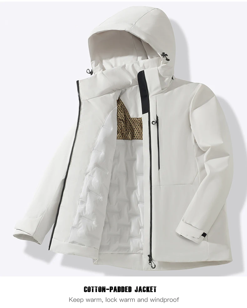 LNGXO Warm Fleece Jacket Men Women Waterproof Windproof Winter Coat Unisex Outdoor Hiking Camping Skiing Climbing Windbreaker