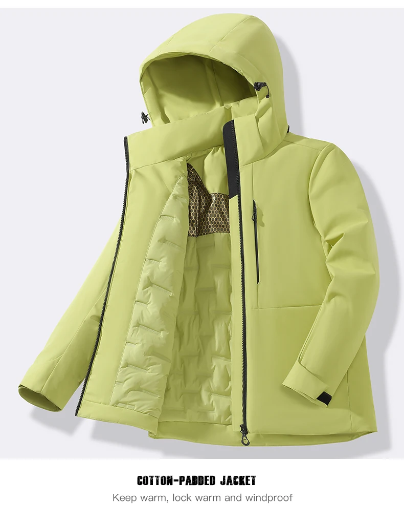 LNGXO Warm Fleece Jacket Men Women Waterproof Windproof Winter Coat Unisex Outdoor Hiking Camping Skiing Climbing Windbreaker