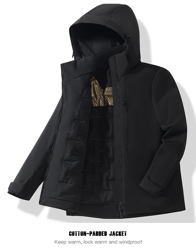 LNGXO Warm Fleece Jacket Men Women Waterproof Windproof Winter Coat Unisex Outdoor Hiking Camping Skiing Climbing Windbreaker