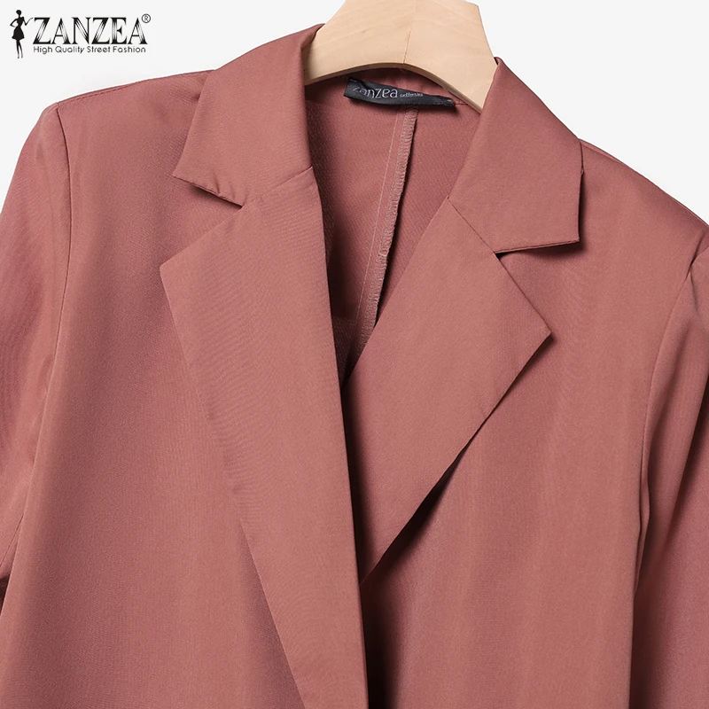 2025 ZANZEA Autumn Office Pant Sets Women 2 Pieces Sets Outfits Elegant Long Sleeve Blazer Trouser Suits Solid Work OL Tracksuit