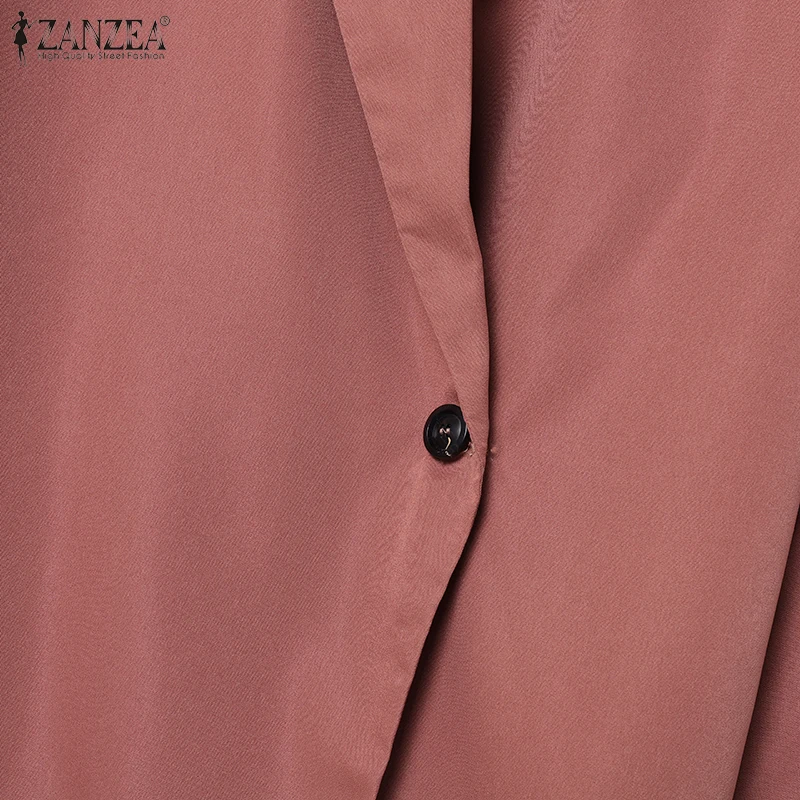 2025 ZANZEA Autumn Office Pant Sets Women 2 Pieces Sets Outfits Elegant Long Sleeve Blazer Trouser Suits Solid Work OL Tracksuit