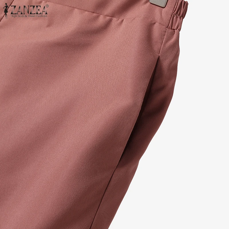 2025 ZANZEA Autumn Office Pant Sets Women 2 Pieces Sets Outfits Elegant Long Sleeve Blazer Trouser Suits Solid Work OL Tracksuit