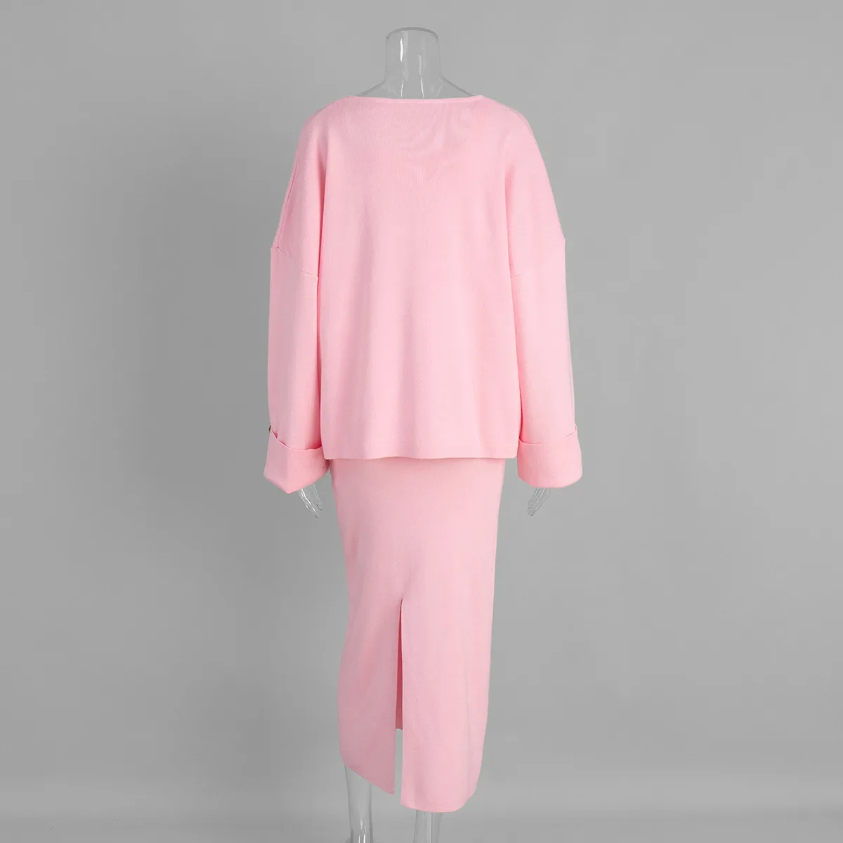 DemoRave New Fashion Kni 3 Pieces Set Women Autumn Elegant Commute Long Skirt Loose Patchwork Camisole Cardigan Maxi Skirt Sets