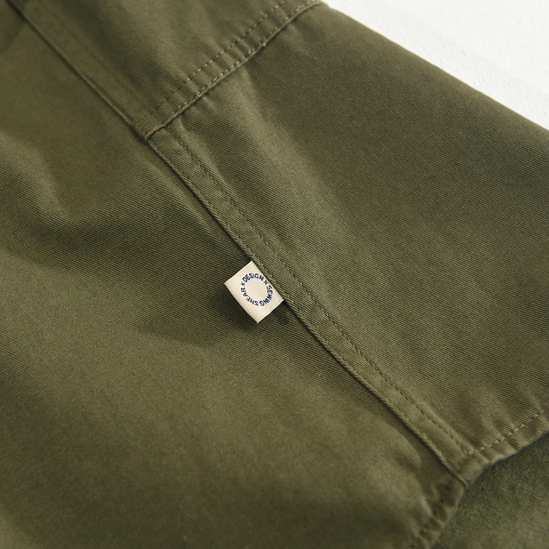 Casual Safari Style Outdoor Short Sleeve Shirt for Men Summer New Turn-down Collar Tops 100% Cotton Men's Clothing