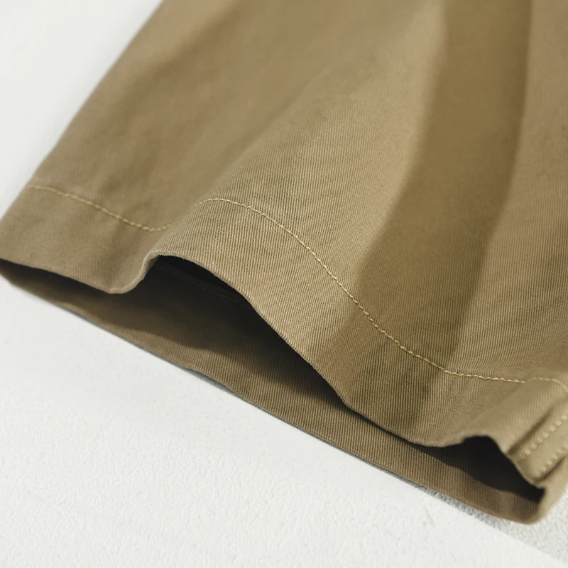 Casual Safari Style Outdoor Short Sleeve Shirt for Men Summer New Turn-down Collar Tops 100% Cotton Men's Clothing