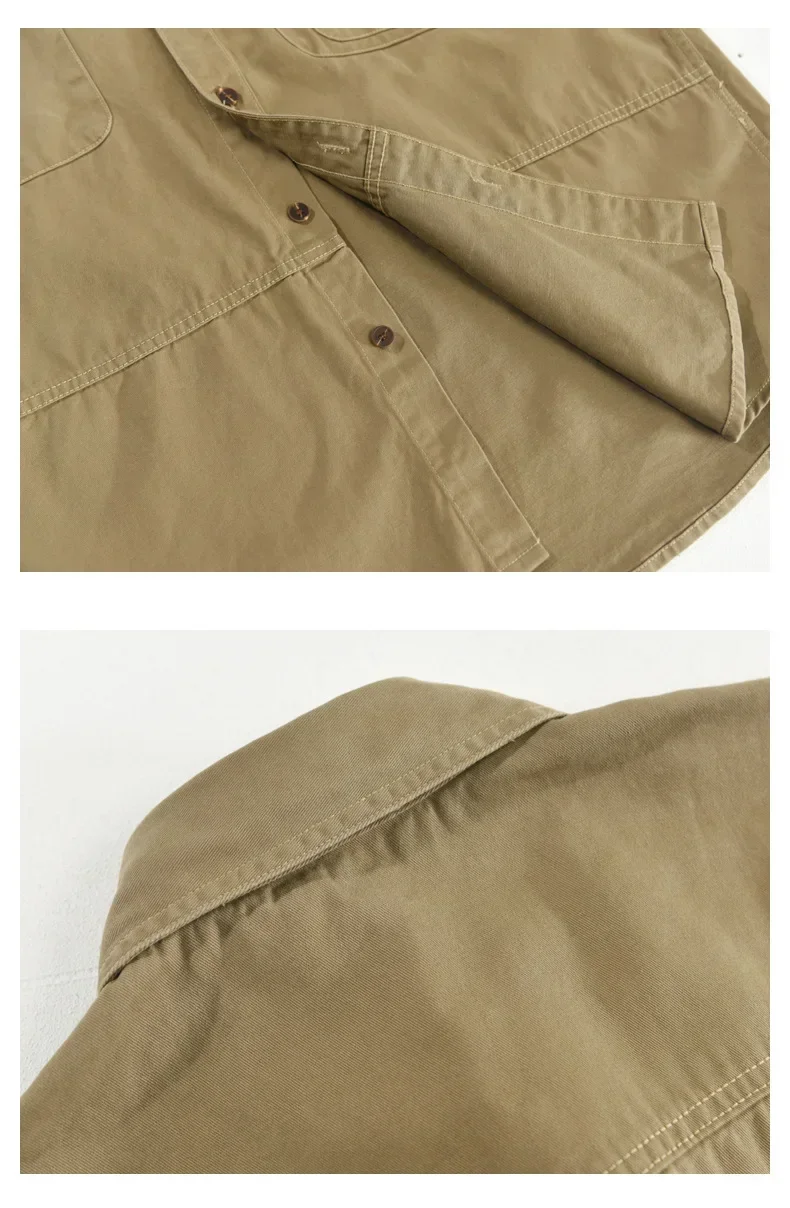 Japanese Fashion Men Cargo Shirt Summer Streetwear Loose Shirts Casual Double Pockets Tops 100% Cotton Short Sleeve Mens Shirts Japanese Fashion Men Cargo Shirt Summer Streetwear Loose Shirts Casual Double Pockets Tops 100% Cotton Short Sleeve Mens Shirts