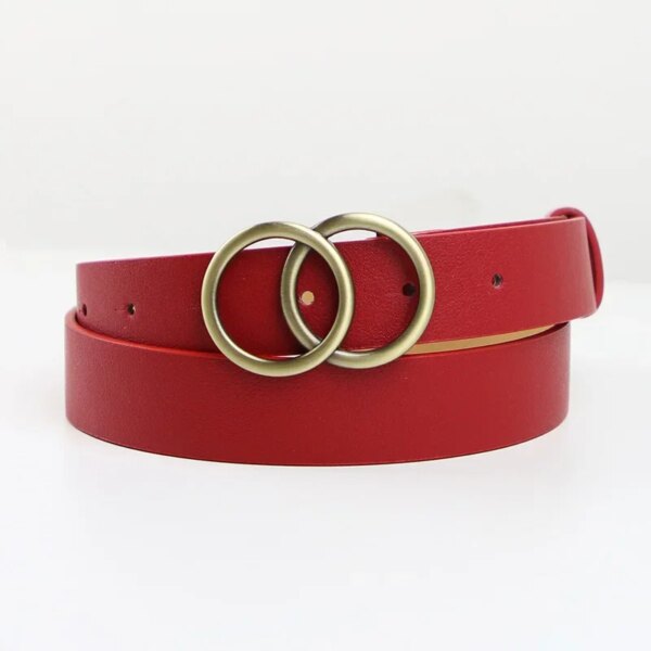 Elevate Your Look with our Leisure Double Ring Women's Fashion Belt Set!