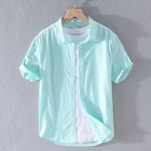 High Quality Cotton Linen Men’s Summer Fashion Shirt