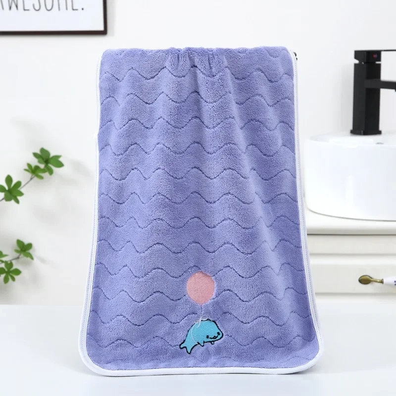 Children Cartoon Bath Towels Soft Coral Velvet Baby Face Hand Towel Absorbent Household Washcloth Shower Towels for Kids 50x25cm