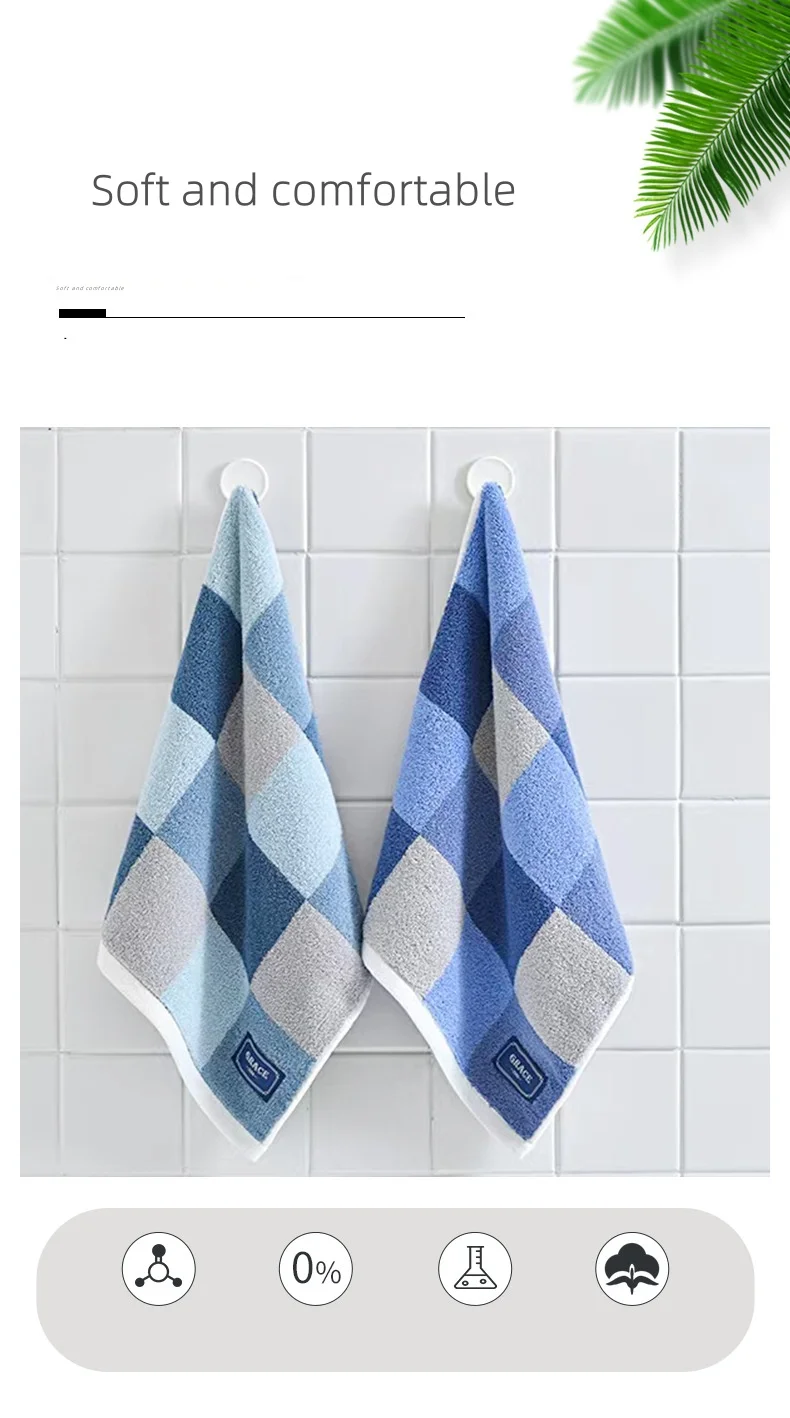 Pure cotton towel couple soft absorbent face washcloth home gift set