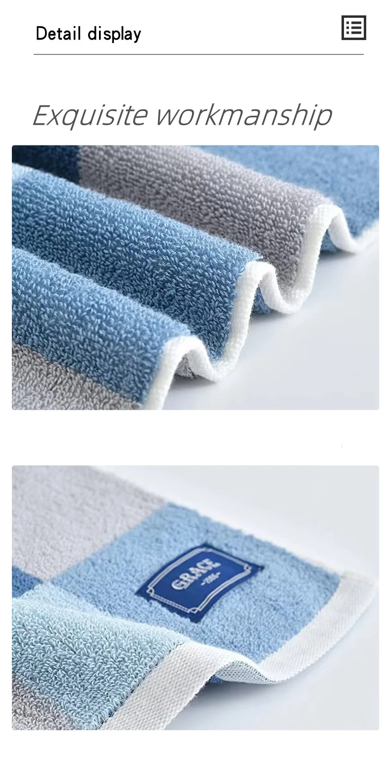 Pure cotton towel couple soft absorbent face washcloth home gift set