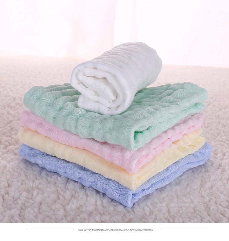 Baby Towel Facecloth Bath Wash Face Towels Handkerchief Cotton Burp Cloth Soft Absorbent Gauze Kindergarten Washcloth Baby Stuff