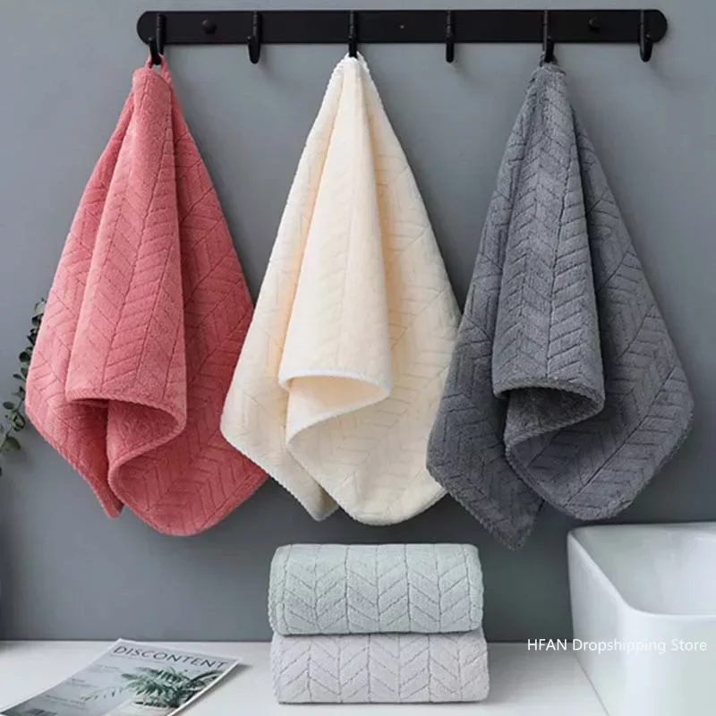 Thickened coral velvet towel adult bath towel household quick dry cleaning face towel microfiber beach towels