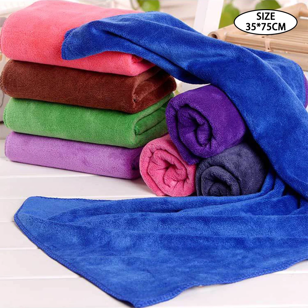 Microfiber Quick Dry Swim Sport Bath Towel Fast Drying Hair Salon Barber Towel Sweat Steam Room Absorbent Towels 35X75cm