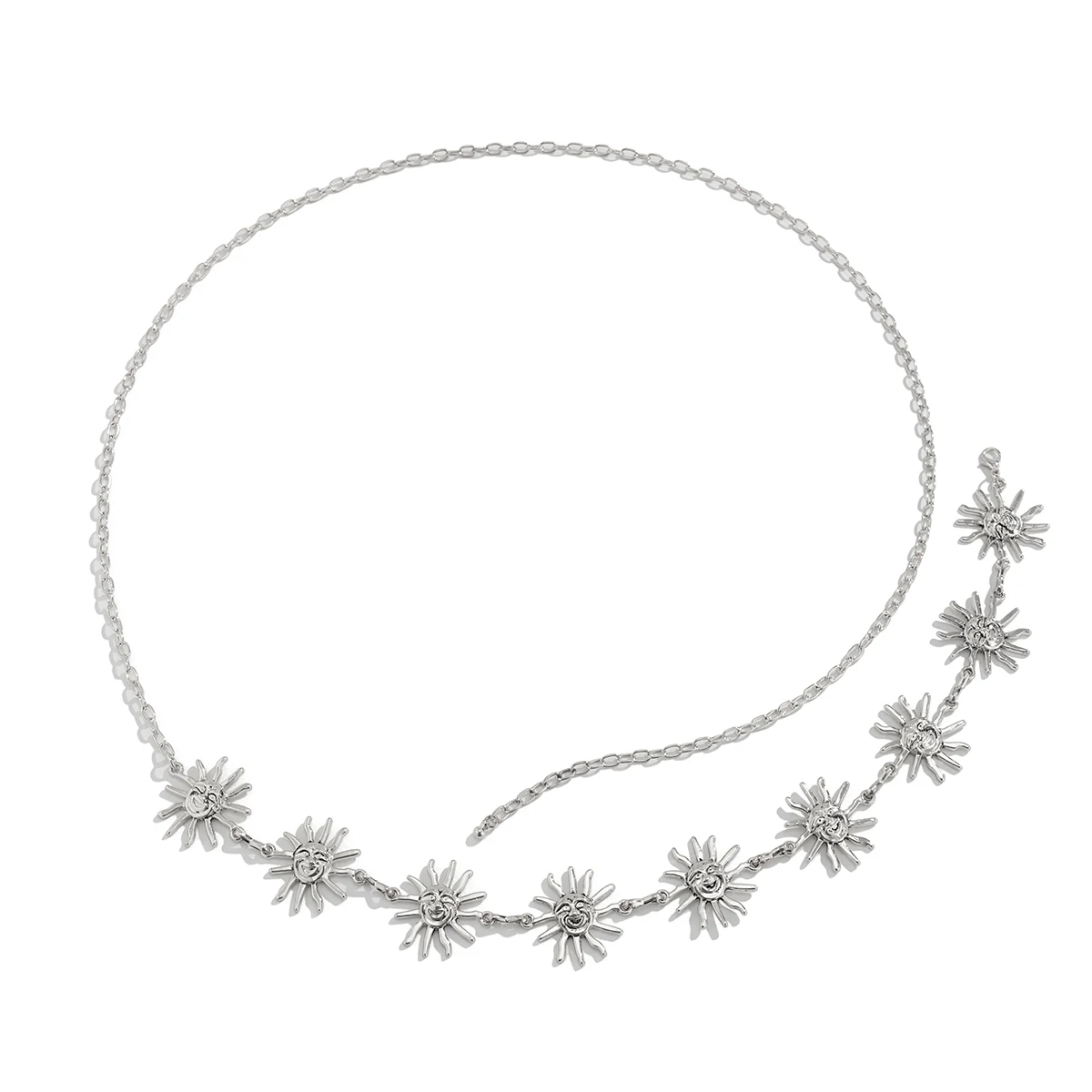 Ingemark Vintage Metal Sunflower Waist Belly Chain for Women Fashion Statement Boho Dress Jeans Rave Body Jewelry Accessories