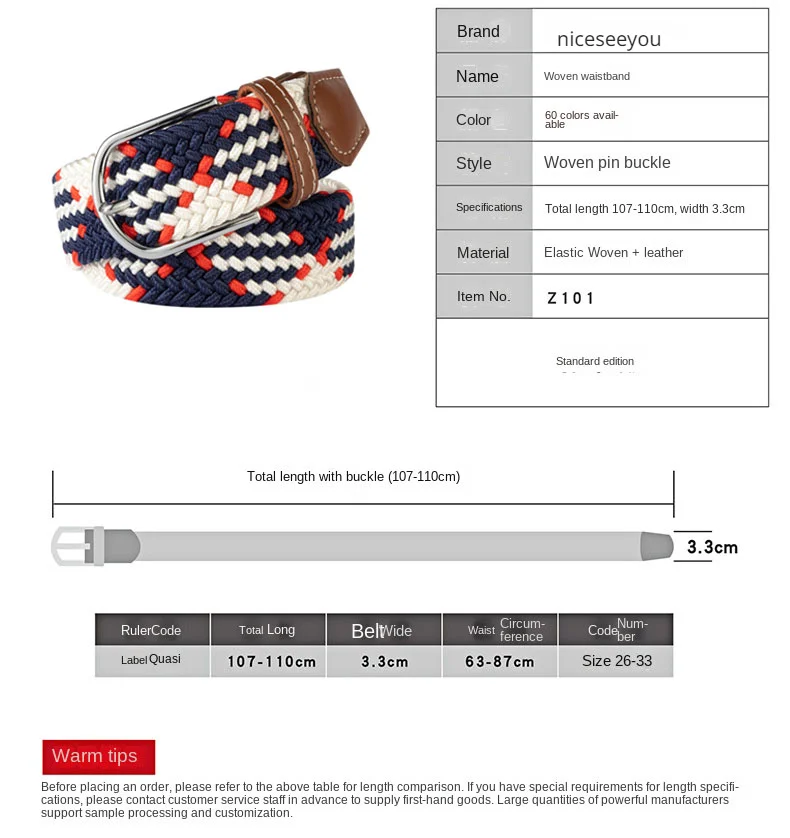 107/120/130cm UNISEX Casual Knitted Pin Buckle Women Belt Woven Canvas Elastic Expandable Braided Stretch Jeans Belts for Men