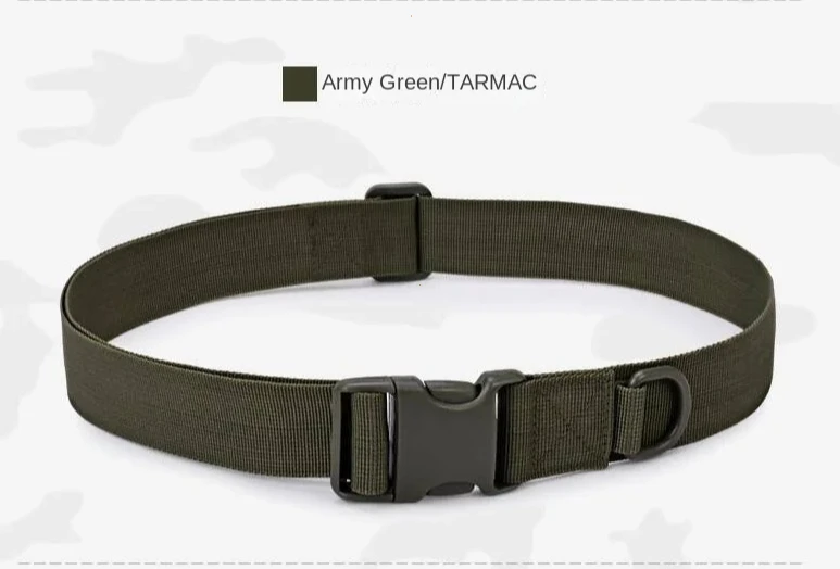 Army Style Combat Belts Quick Release Tactical Belt Fashion Black Men Canvas Military Waistband Outdoor Hunting Cycling 125cm