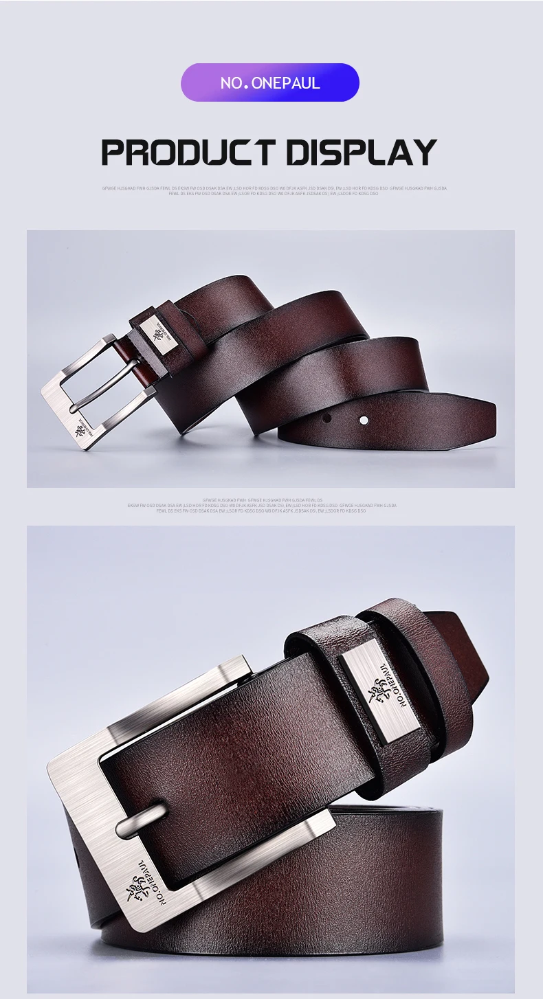 Genuine Leather For Men's High Quality Buckle Jeans Cowskin Casual Belts Business Cowboy Waistband Male Fashion Designer 2023New