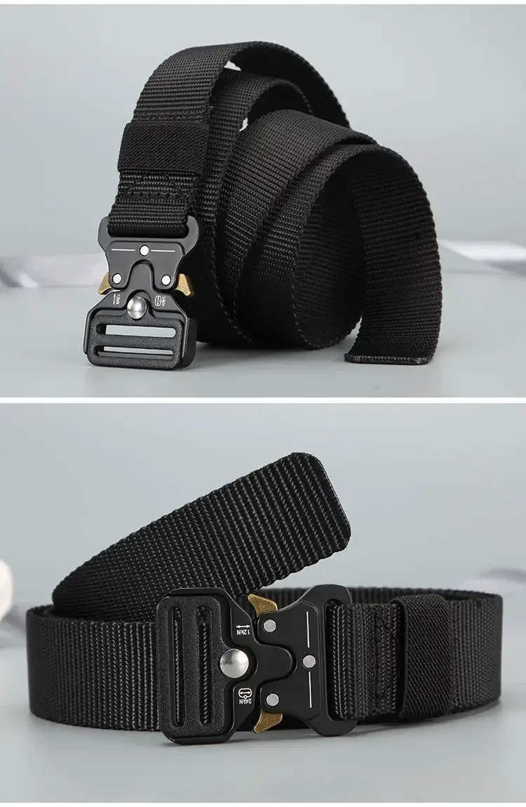 Men's Belt Outdoor Multi Function Compass Belt High Quality Canvas for Nylon Male Luxury Belts Women's Sports Jeans Neutral Belt