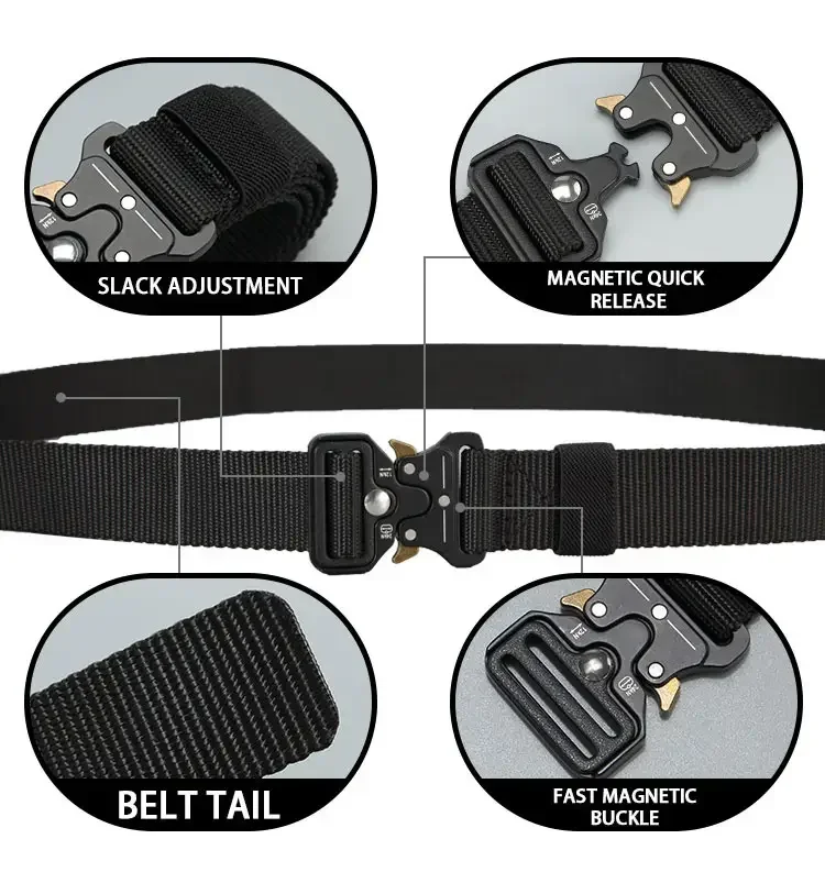 Men's Belt Outdoor Multi Function Compass Belt High Quality Canvas for Nylon Male Luxury Belts Women's Sports Jeans Neutral Belt