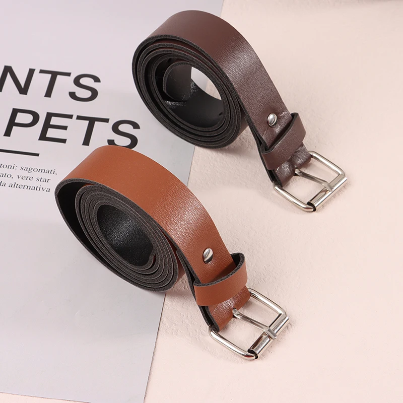 1Pc Fashion 3x100CM PU Leather Belt Waist Belts Metal Buckle Waistband Pants Decorative Belt Clothing Alloy Buckle Women men