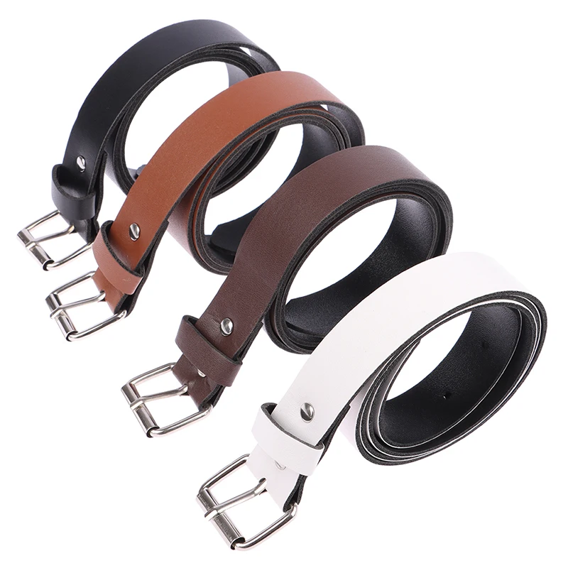 1Pc Fashion 3x100CM PU Leather Belt Waist Belts Metal Buckle Waistband Pants Decorative Belt Clothing Alloy Buckle Women men