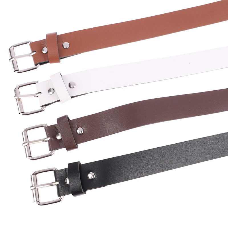 1Pc Fashion 3x100CM PU Leather Belt Waist Belts Metal Buckle Waistband Pants Decorative Belt Clothing Alloy Buckle Women men