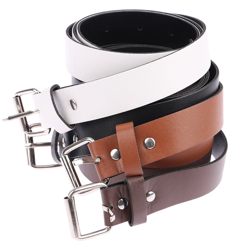 1Pc Fashion 3x100CM PU Leather Belt Waist Belts Metal Buckle Waistband Pants Decorative Belt Clothing Alloy Buckle Women men