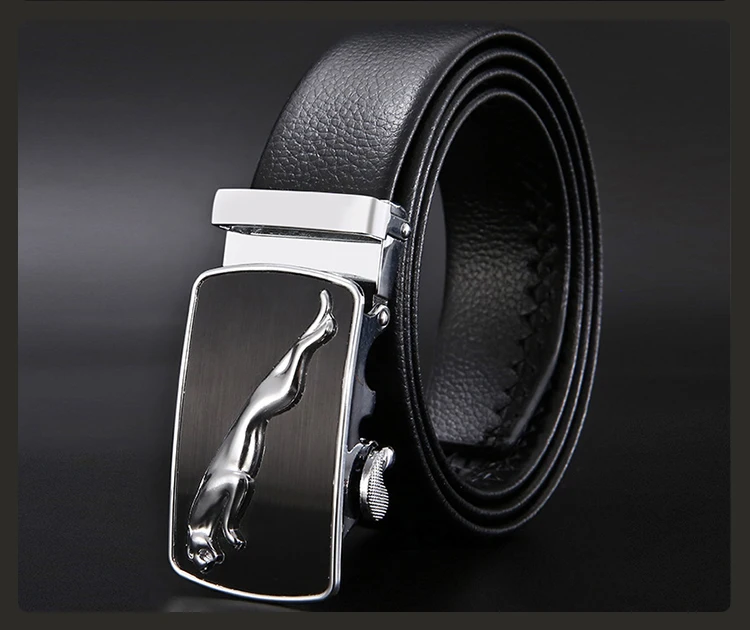 Men Belt Metal Luxury Brand Automatic Buckle Leather High Quality Belts for Men Business Work Casual Strap ZDP001A