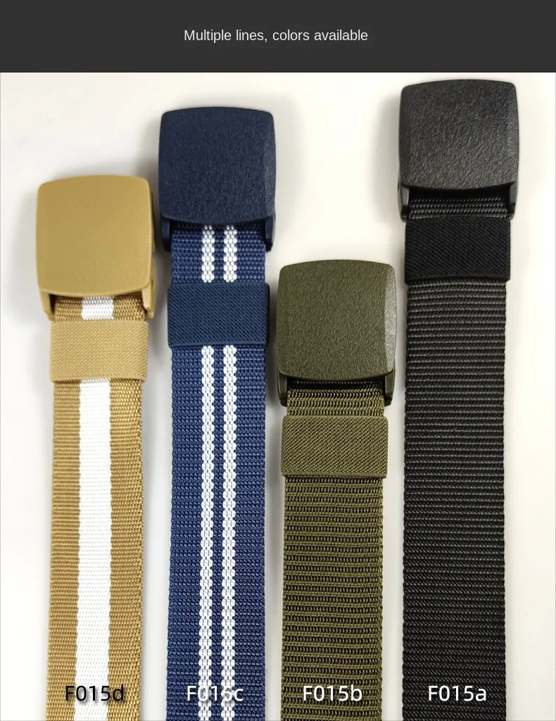 Men's Belt Outdoor Casual Canvas Belt nonmetal Free Training Nylon Tactical Belt With Pants Jeans Sports Belts For Men Women