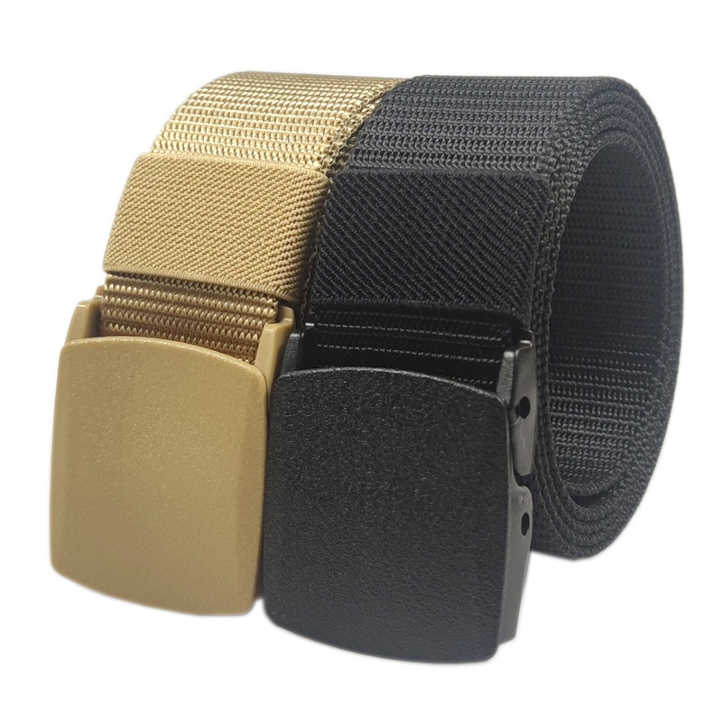 Men's Belt Outdoor Casual Canvas Belt nonmetal Free Training Nylon Tactical Belt With Pants Jeans Sports Belts For Men Women