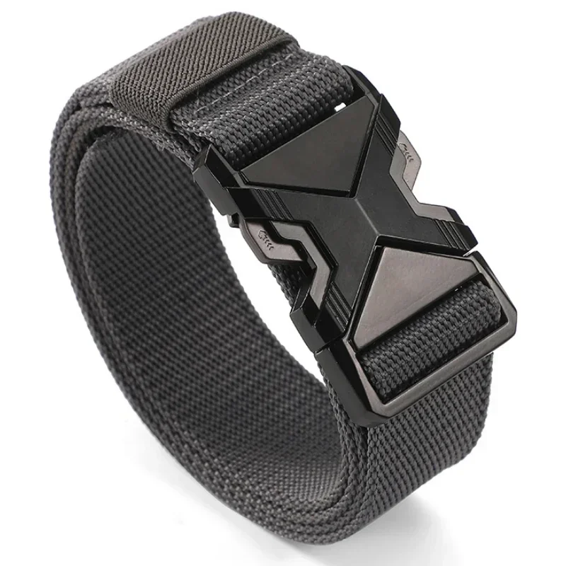 The New Men's 125cm Buckle Belt Nylon Braided Lightweight Breathable Daily Commuter Men's Belt