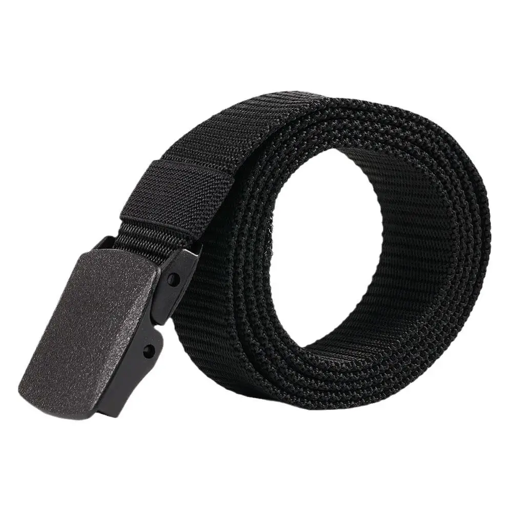 Simple Canvas Men's Belt Fashion Thickened Woven Outdoor Sports Wear-resistant Tooling Solid Color Belt Female Wholesale