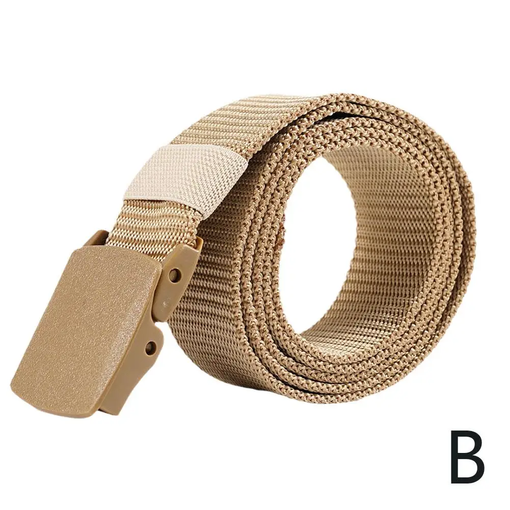 Simple Canvas Men's Belt Fashion Thickened Woven Outdoor Sports Wear-resistant Tooling Solid Color Belt Female Wholesale