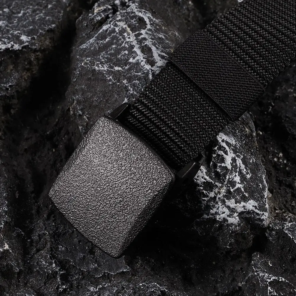 Simple Canvas Men's Belt Fashion Thickened Woven Outdoor Sports Wear-resistant Tooling Solid Color Belt Female Wholesale