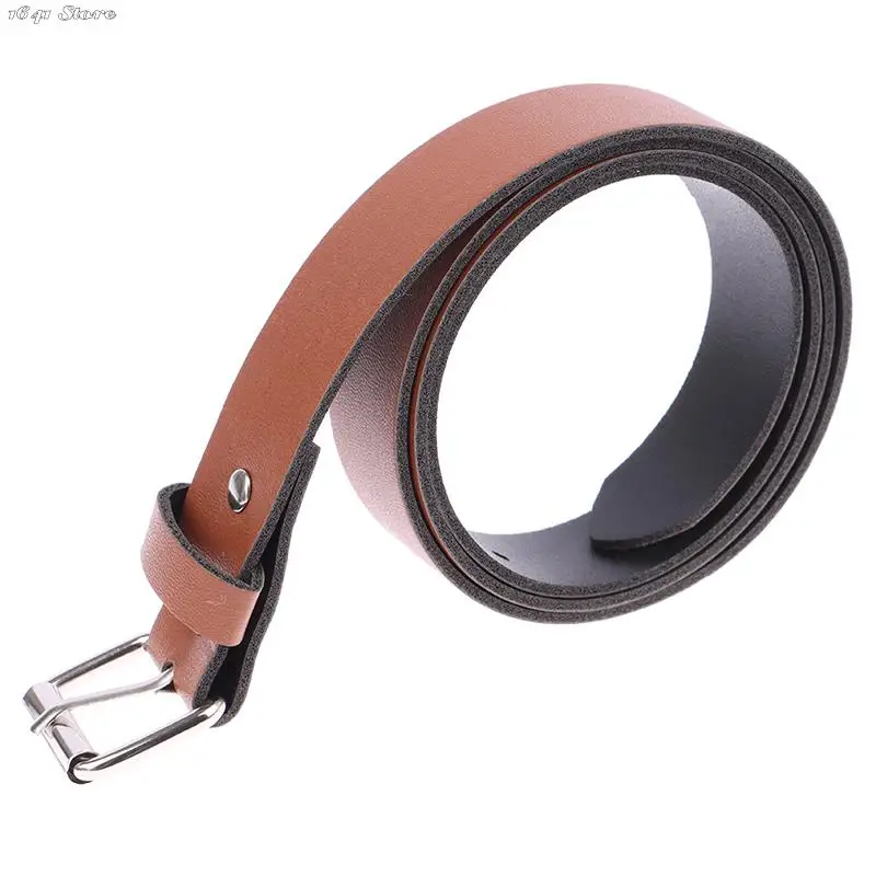 NEW 1Pc 100CM Leather Belt Fashion Waist Belts Metal Circle Buckle Waistband Pants Decorative Belt Women Clothing Accesories