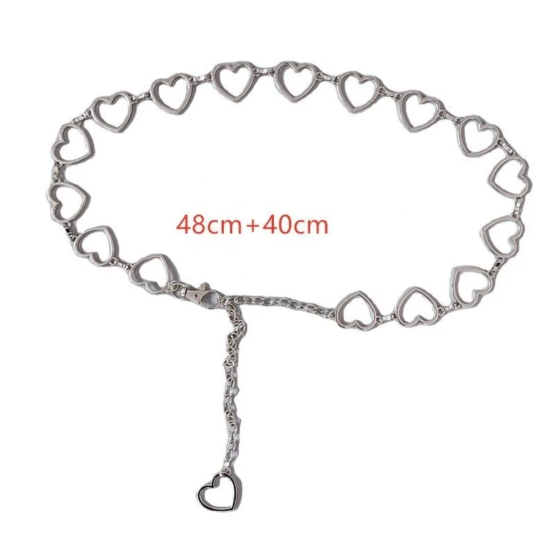 Waistband Pants Classic Waist Chain Love Heart Hollow Girdle Women Hip Hop Style Fashion Fine Belts Trendy Clothing Accessories