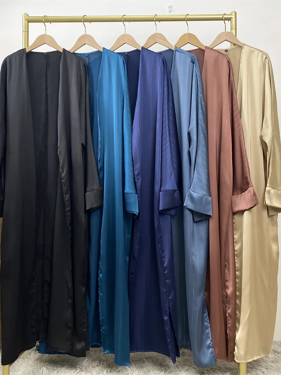 Ramadan Abaya Dubai Luxury Fashion Satin Kimono Muslim For Women Modest Robe Kebaya Caftan Marocain Femme Islam Kaftan Dress