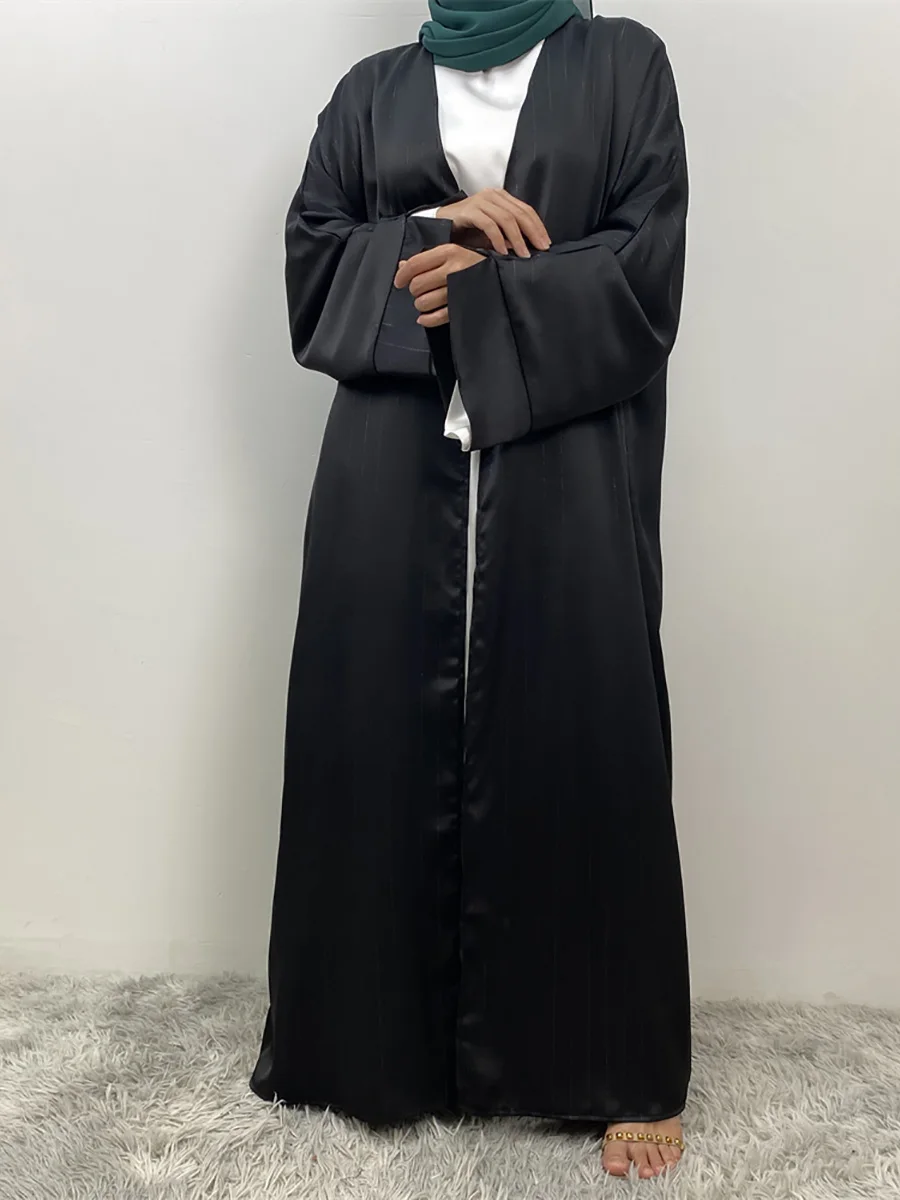 Ramadan Abaya Dubai Luxury Fashion Satin Kimono Muslim For Women Modest Robe Kebaya Caftan Marocain Femme Islam Kaftan Dress