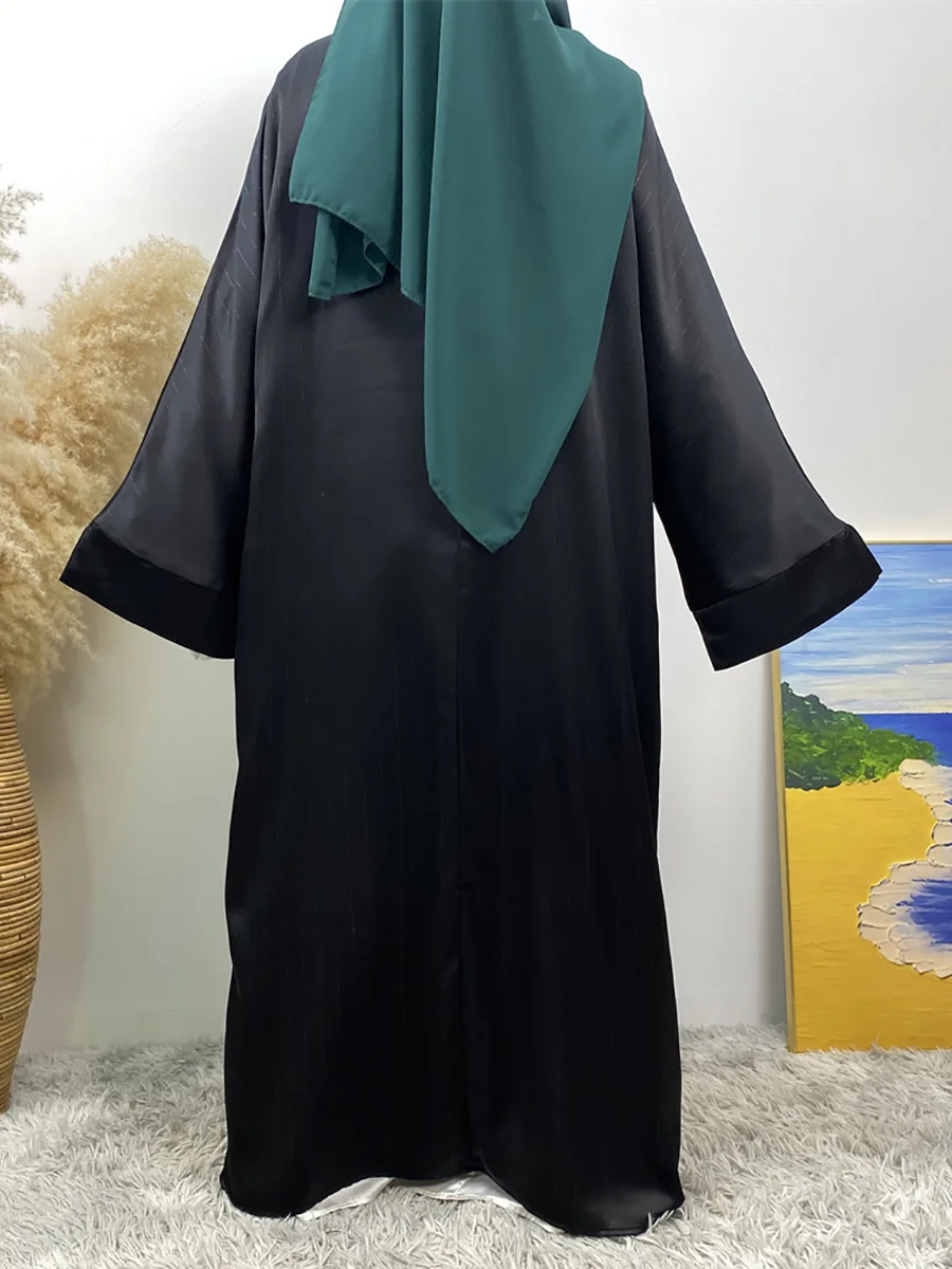 Ramadan Abaya Dubai Luxury Fashion Satin Kimono Muslim For Women Modest Robe Kebaya Caftan Marocain Femme Islam Kaftan Dress