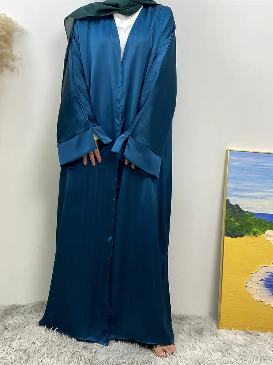 Ramadan Abaya Dubai Luxury Fashion Satin Kimono Muslim For Women Modest Robe Kebaya Caftan Marocain Femme Islam Kaftan Dress