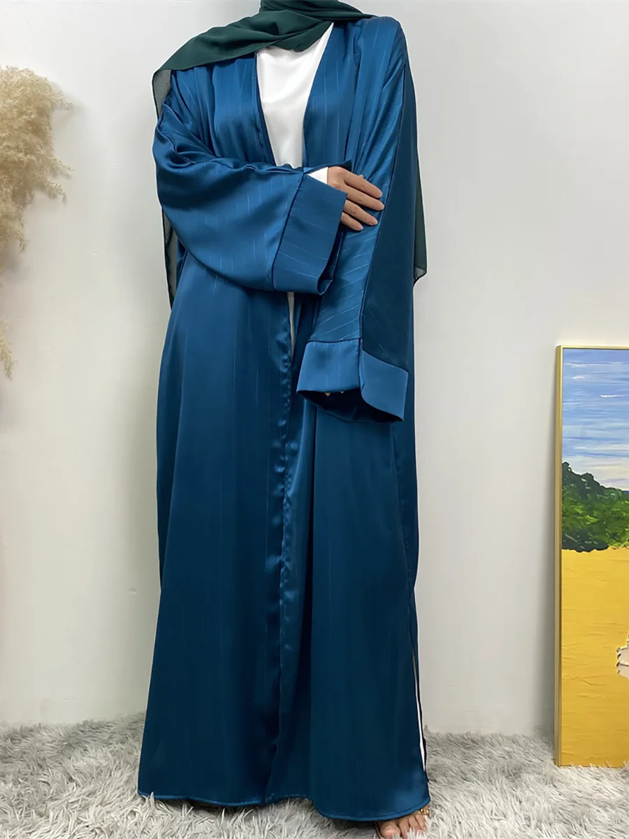 Ramadan Abaya Dubai Luxury Fashion Satin Kimono Muslim For Women Modest Robe Kebaya Caftan Marocain Femme Islam Kaftan Dress