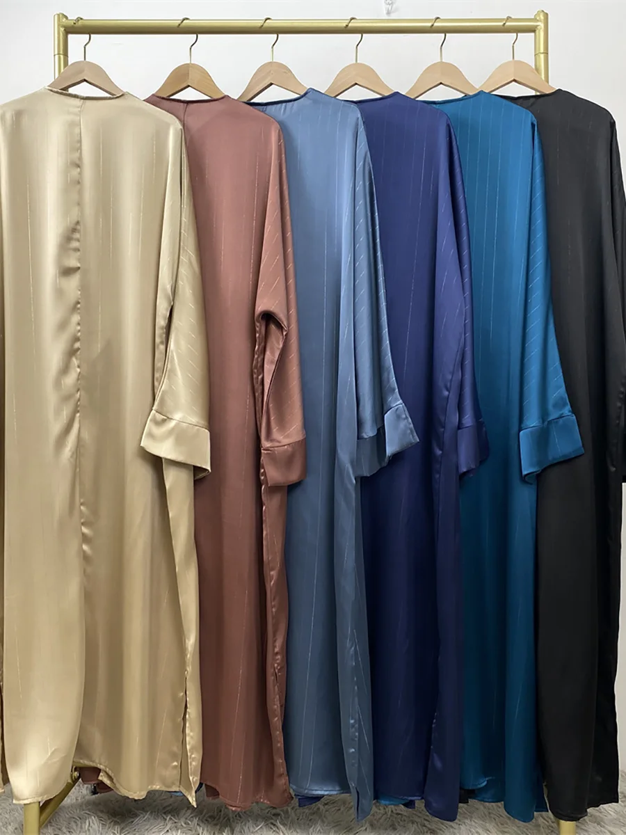 Ramadan Abaya Dubai Luxury Fashion Satin Kimono Muslim For Women Modest Robe Kebaya Caftan Marocain Femme Islam Kaftan Dress