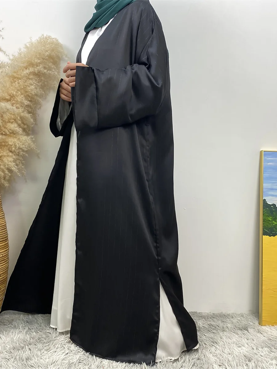 Ramadan Abaya Dubai Luxury Fashion Satin Kimono Muslim For Women Modest Robe Kebaya Caftan Marocain Femme Islam Kaftan Dress