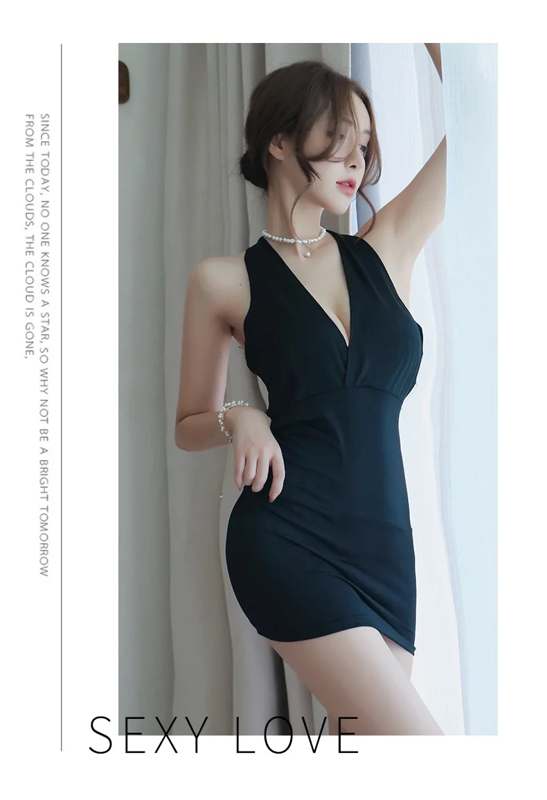 Summer New Women Sexy Dress Deep V-Neck Slim Hot Backless Mini Dress Female Bandage Halter Patchwork Mini Vestidos