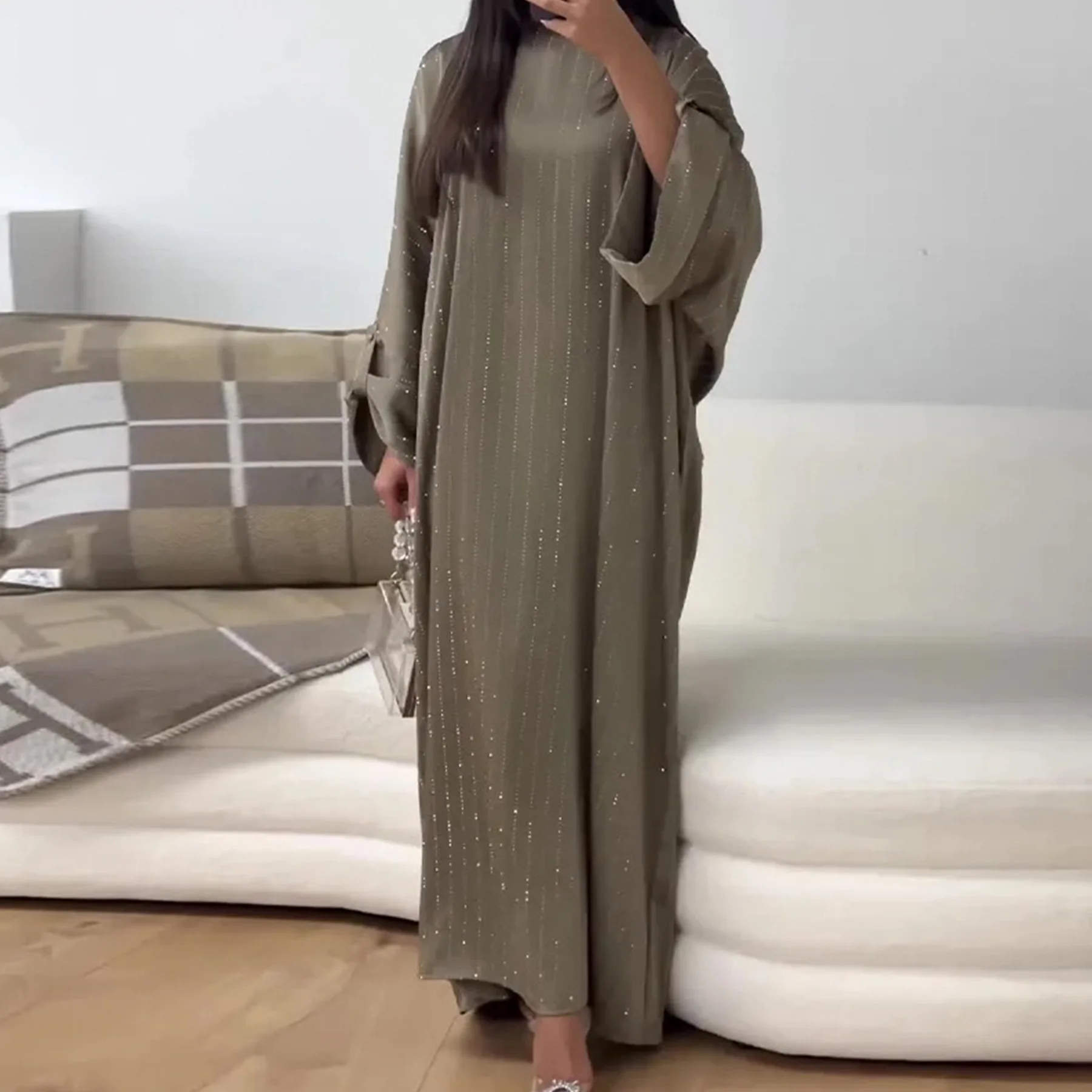 2024 Luxury Dubai Abaya Dress for Muslim Women Ramadan Eid Saudi Arabia Party Jalabiya Clothing Islamic Turkey Modest Long Robe