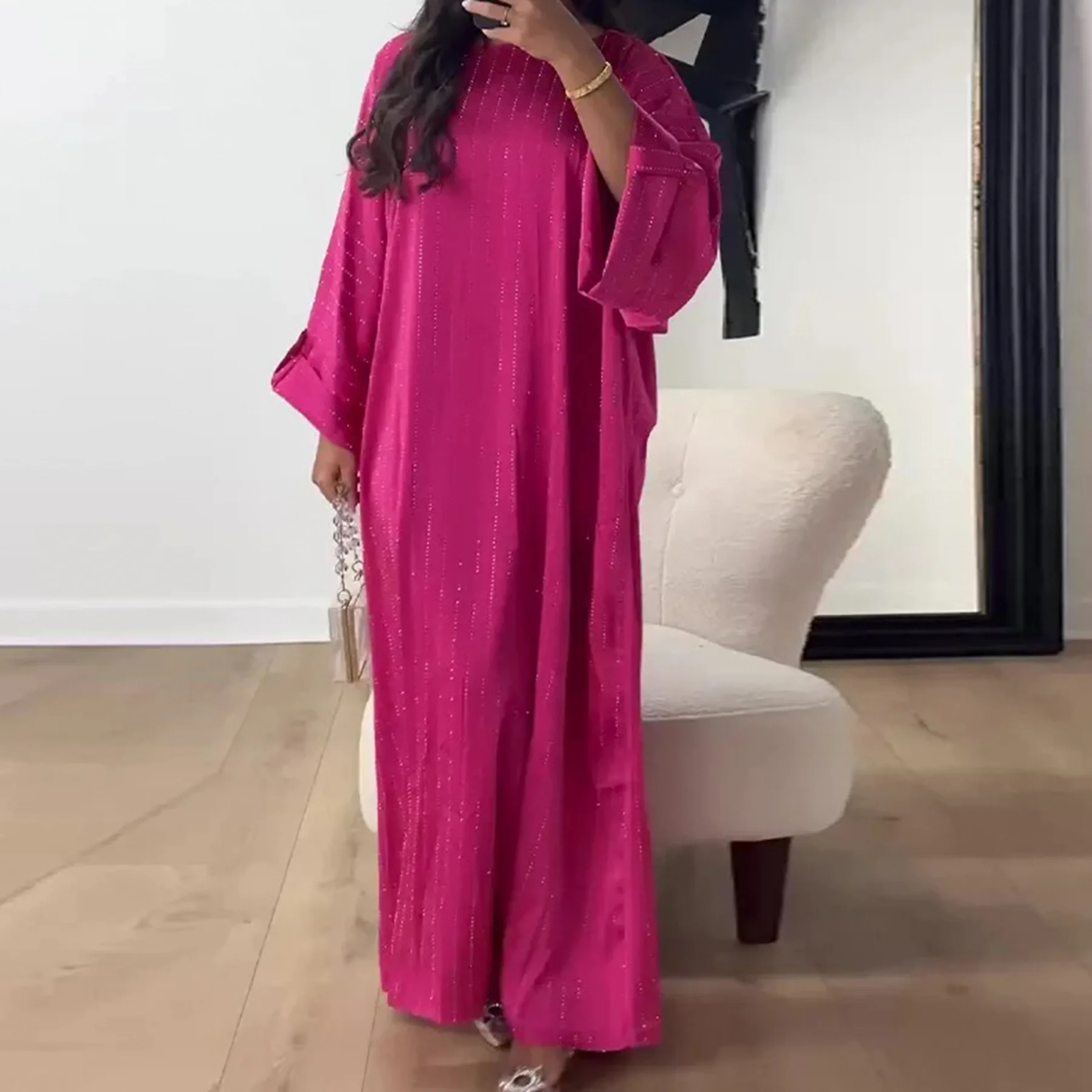 2024 Luxury Dubai Abaya Dress for Muslim Women Ramadan Eid Saudi Arabia Party Jalabiya Clothing Islamic Turkey Modest Long Robe