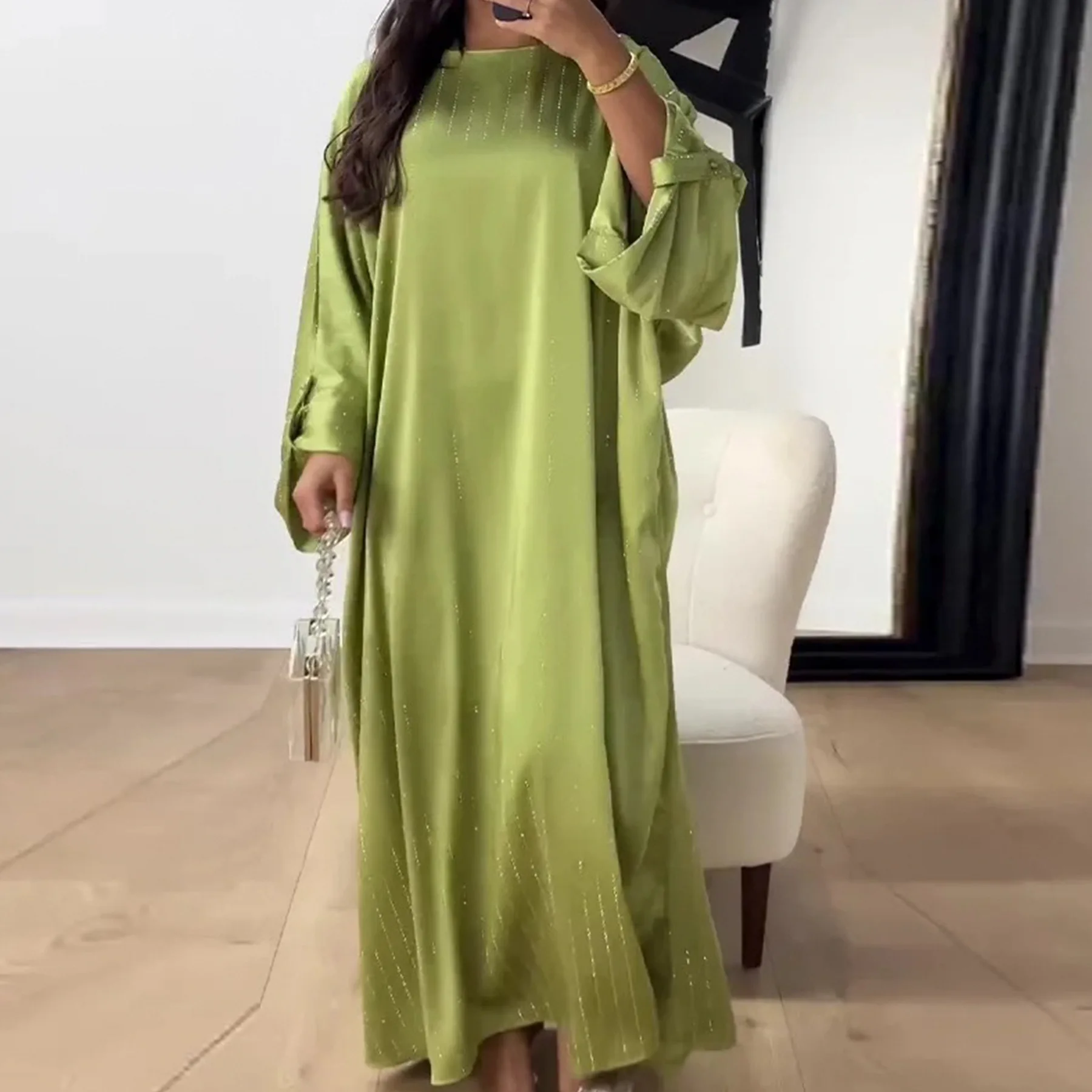 2024 Luxury Dubai Abaya Dress for Muslim Women Ramadan Eid Saudi Arabia Party Jalabiya Clothing Islamic Turkey Modest Long Robe