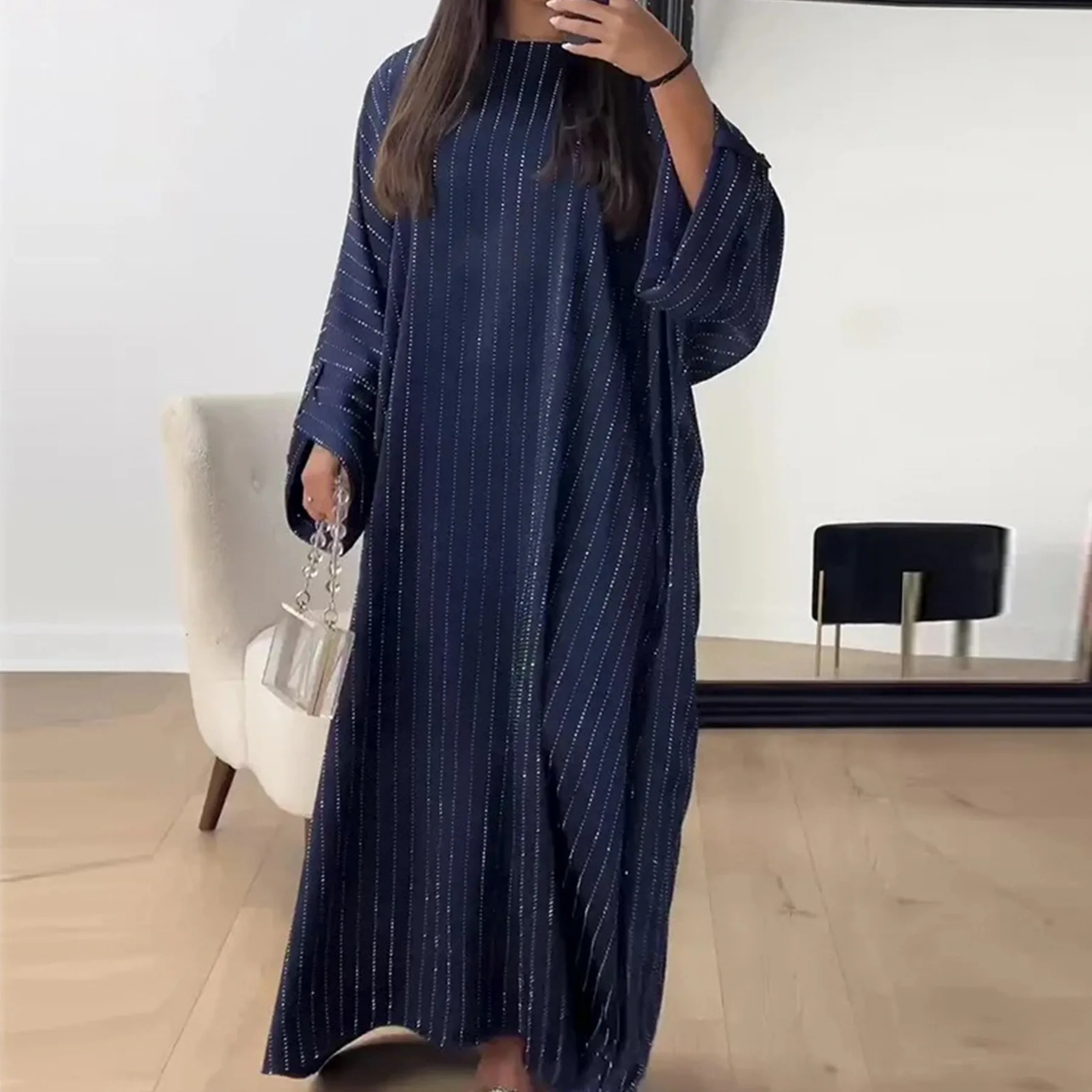 2024 Luxury Dubai Abaya Dress for Muslim Women Ramadan Eid Saudi Arabia Party Jalabiya Clothing Islamic Turkey Modest Long Robe